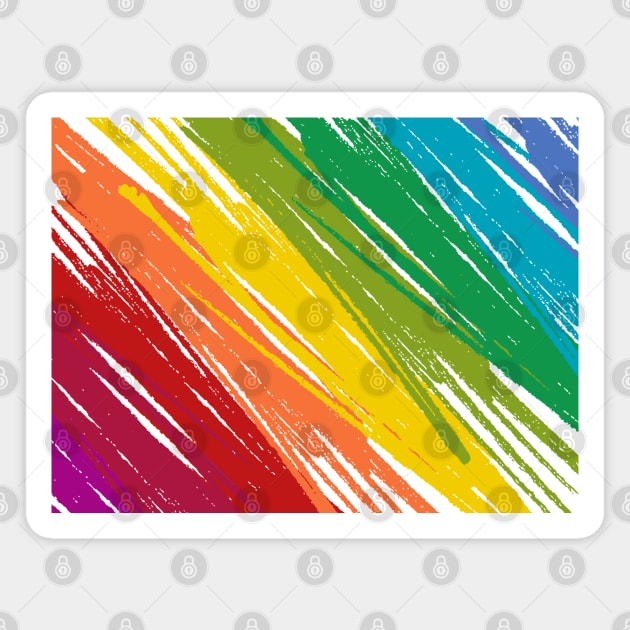 Colorful stripes - rainbow Magnet by klara_art